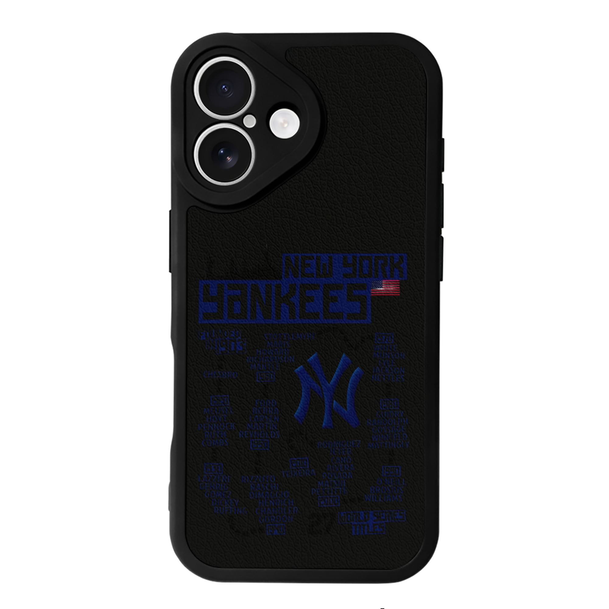 New York Yankees 27 World Series Titles IPhone 16 Silicone Leather Case – UV Print, Lambskin Texture – Perfect Fit, Wireless Charging Compatible, Scratch Resistant, Precise Cutouts – Stylish Protection For IPhone 16